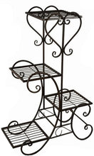 Load image into Gallery viewer, 4 TIER Metal Shelves Flower Pot Plant Stand Display