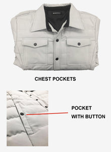 PADDED JACKET MEN WHITE WARM CLOTHING GARMENTS