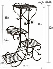 Load image into Gallery viewer, 4 TIER Metal Shelves Flower Pot Plant Stand Display
