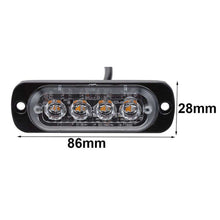 Load image into Gallery viewer, 4 LED Vehicle breakdown warning lamps Strobe Warning Light Strobe Grill Flashing Car Truck Beacon Lamp
