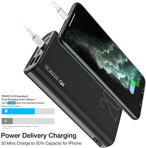 PB1 PD + QC 3.0 Battery charge devices 20000mAh Capacity Fast Charging Power Bank